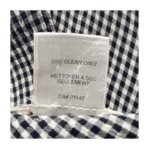 Talbots Gingham Maxi Dress Size 6 Black White Sleeveless Made in USA - Picture 6 of 9